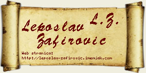 Leposlav Zafirović vizit kartica